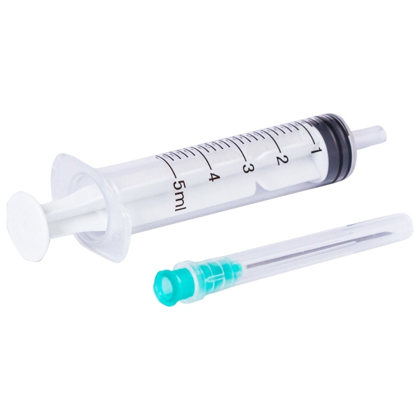 Seringi 5 ml cu ac 21G - 100 buc