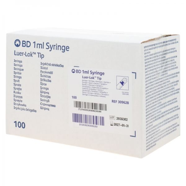 Seringi 1 ml cu filet ( Luer-Lock ) BD - 100 buc 2