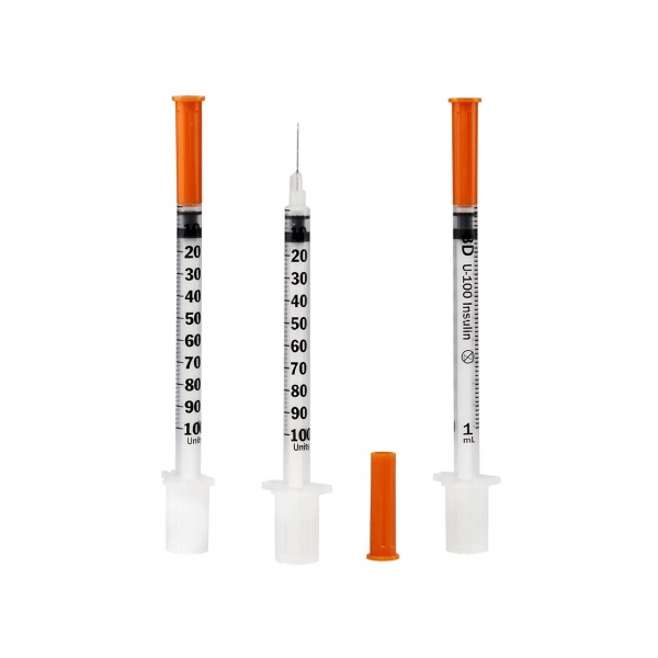 Seringi insulina 1 ml cu ac incastrat 29G - BD Micro Fine Plus - 100 buc